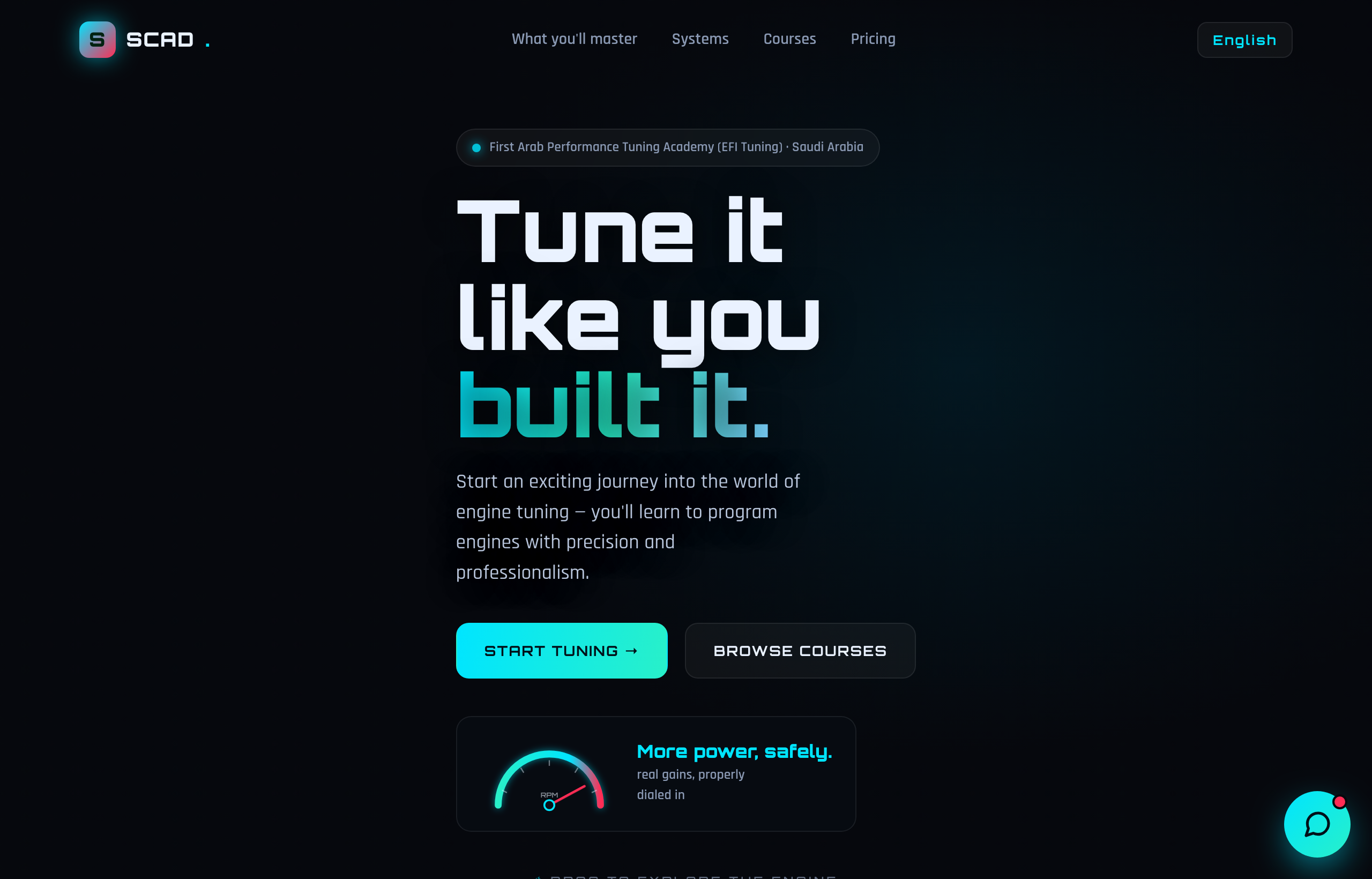 SCAD Tuning Academy site built by Caminovia